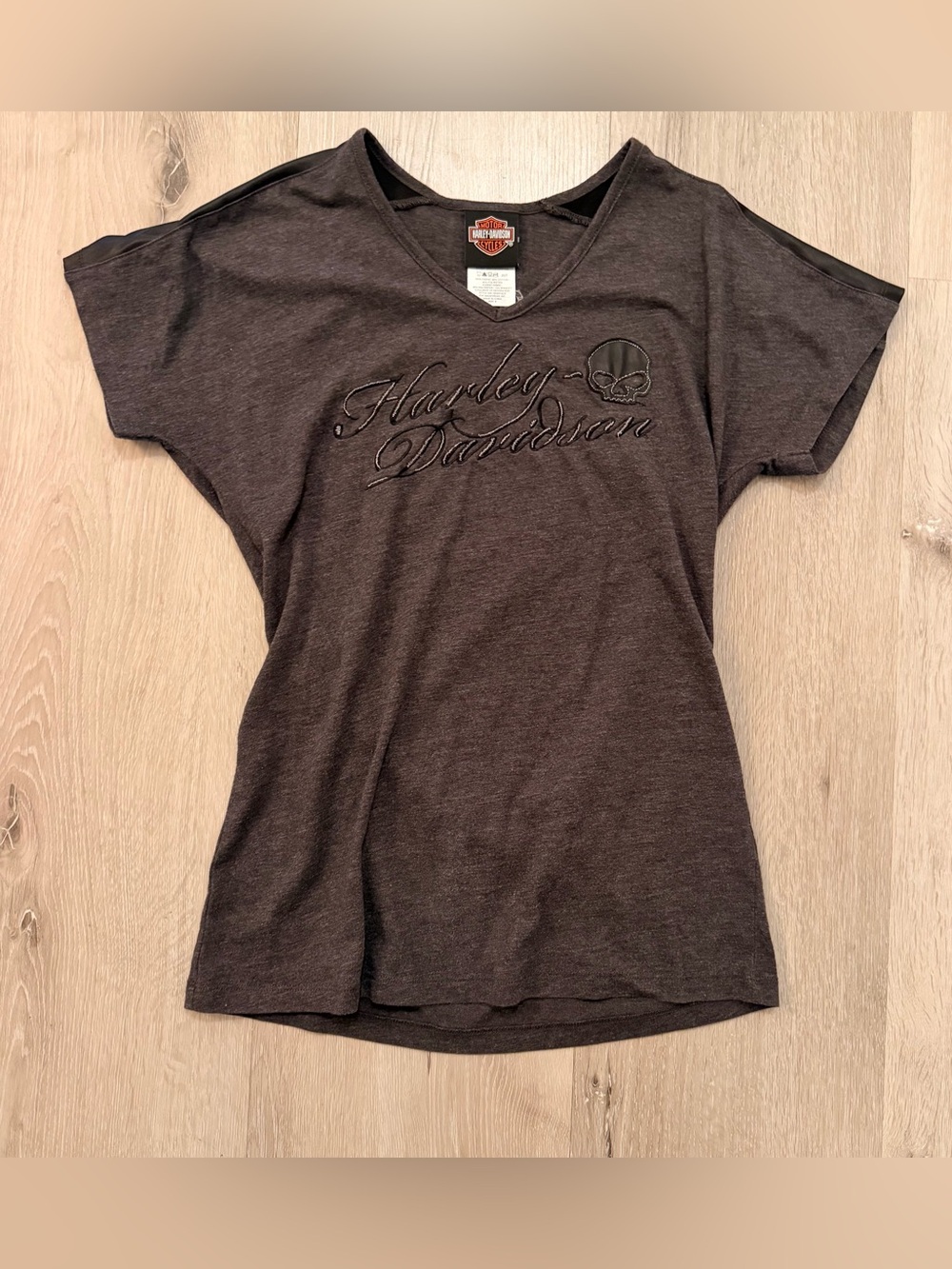 ⚡️ 2014 HARLEY-DAVIDSON COLD-SHOULDER SKULL TEE